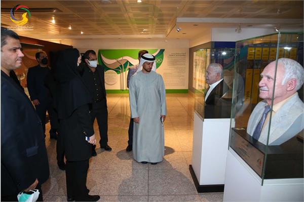 بازدید قیس عبدالله الظالعی رئیس اماراتی کنفدراسیون راگبی آسیا از موزه ملی ورزش، المپیک، پارالمپیک
