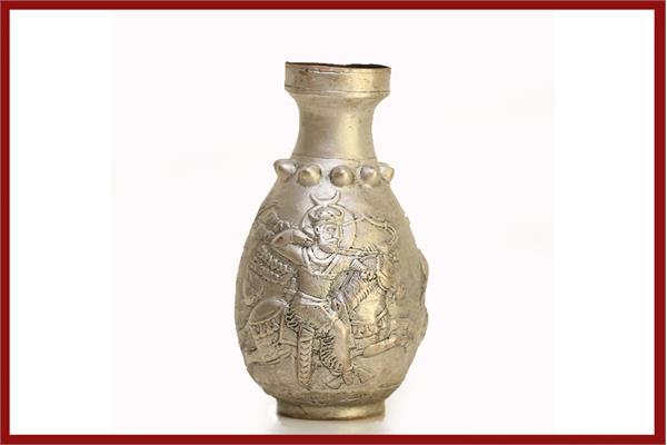 Sassanid Silver Pitcher with Hunting Design