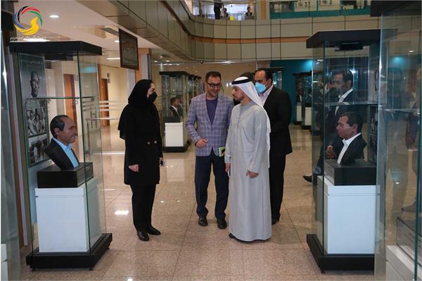 بازدید قیس عبدالله الظالعی رئیس اماراتی کنفدراسیون راگبی آسیا از موزه ملی ورزش، المپیک، پارالمپیک