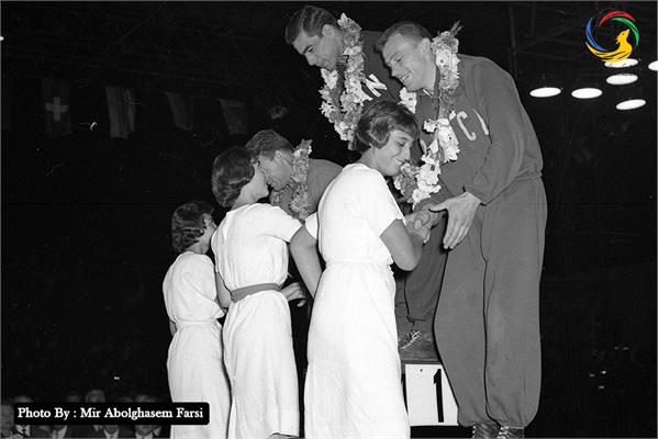 Tehran 1959 World Wrestling Championship: Takhti winning the Championship
