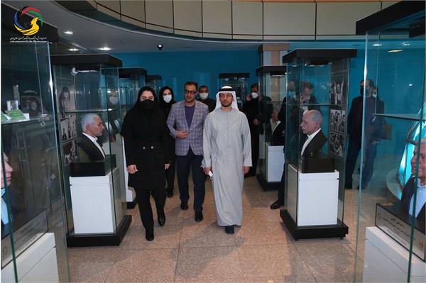 بازدید قیس عبدالله الظالعی رئیس اماراتی کنفدراسیون راگبی آسیا از موزه ملی ورزش، المپیک، پارالمپیک