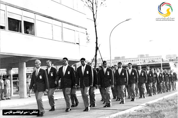 رژه کاروان ورزشی ایران در بازی‌های المپیک ۱۹۶۰ رم