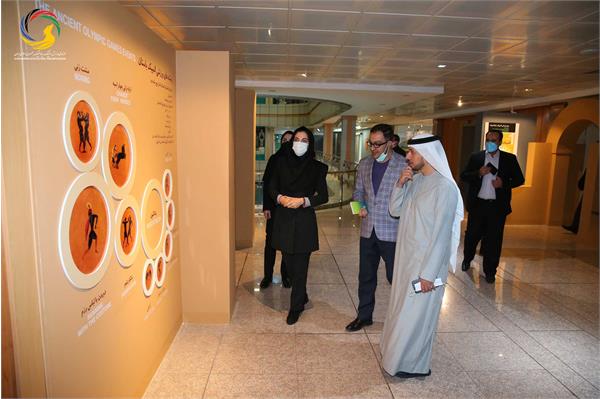 بازدید قیس عبدالله الظالعی رئیس اماراتی کنفدراسیون راگبی آسیا از موزه ملی ورزش، المپیک، پارالمپیک