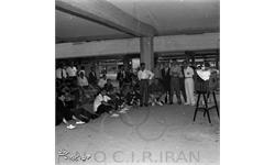 سالن پخش مسابقات از تلویزیون در بازی های المپیک 1960 رم، ایتالیا