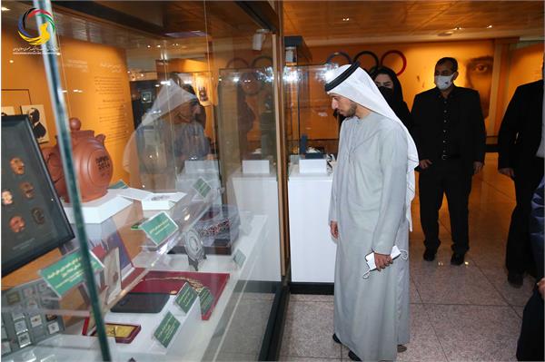 بازدید قیس عبدالله الظالعی رئیس اماراتی کنفدراسیون راگبی آسیا از موزه ملی ورزش، المپیک، پارالمپیک