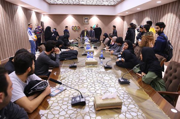 بازدید دانشجویان دانشگاه علامه طباطبایی از موزه المپیک