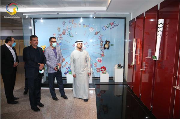 بازدید قیس عبدالله الظالعی رئیس اماراتی کنفدراسیون راگبی آسیا از موزه ملی ورزش، المپیک، پارالمپیک