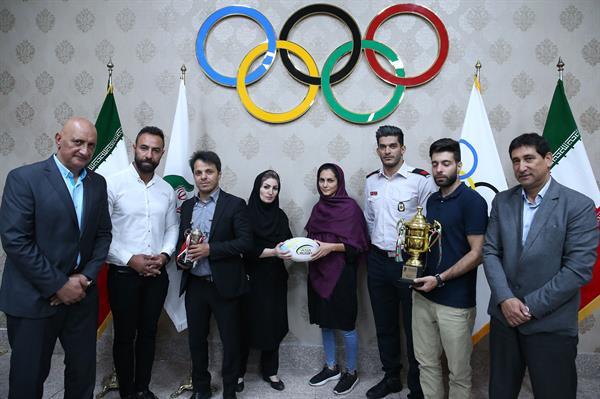 مراسم اهدا کاپ افتخارآفرینان ورزش راگبی و بازدید از موزه ملی ورزش،المپیک و پارالمپیک
