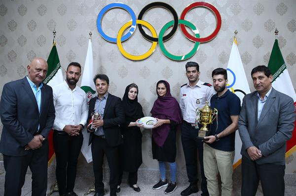 مراسم اهدا کاپ افتخارآفرینان ورزش راگبی و بازدید از موزه ملی ورزش،المپیک و پارالمپیک