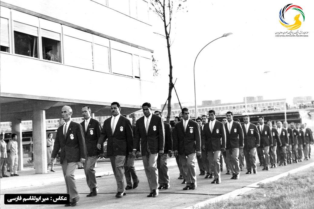 رژه کاروان ورزشی ایران در بازی‌های المپیک ۱۹۶۰ رم
