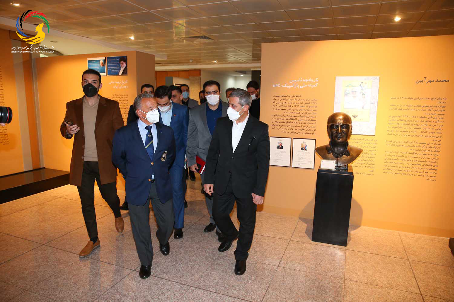 بازدید رافائل سانتونخا رئیس اسپانیایی فدراسیون جهانی از موزه ملی ورزش