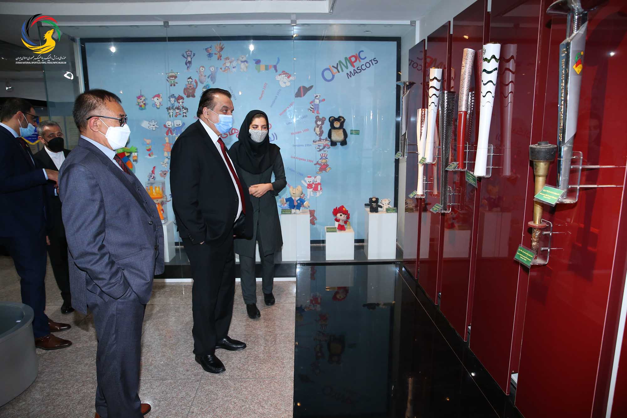 بازدید وزیر و رئیس کمیته ملی المپیک افغانستان و هیئت همراه از موزه ملی ورزش،المپیک،پارالمپیک