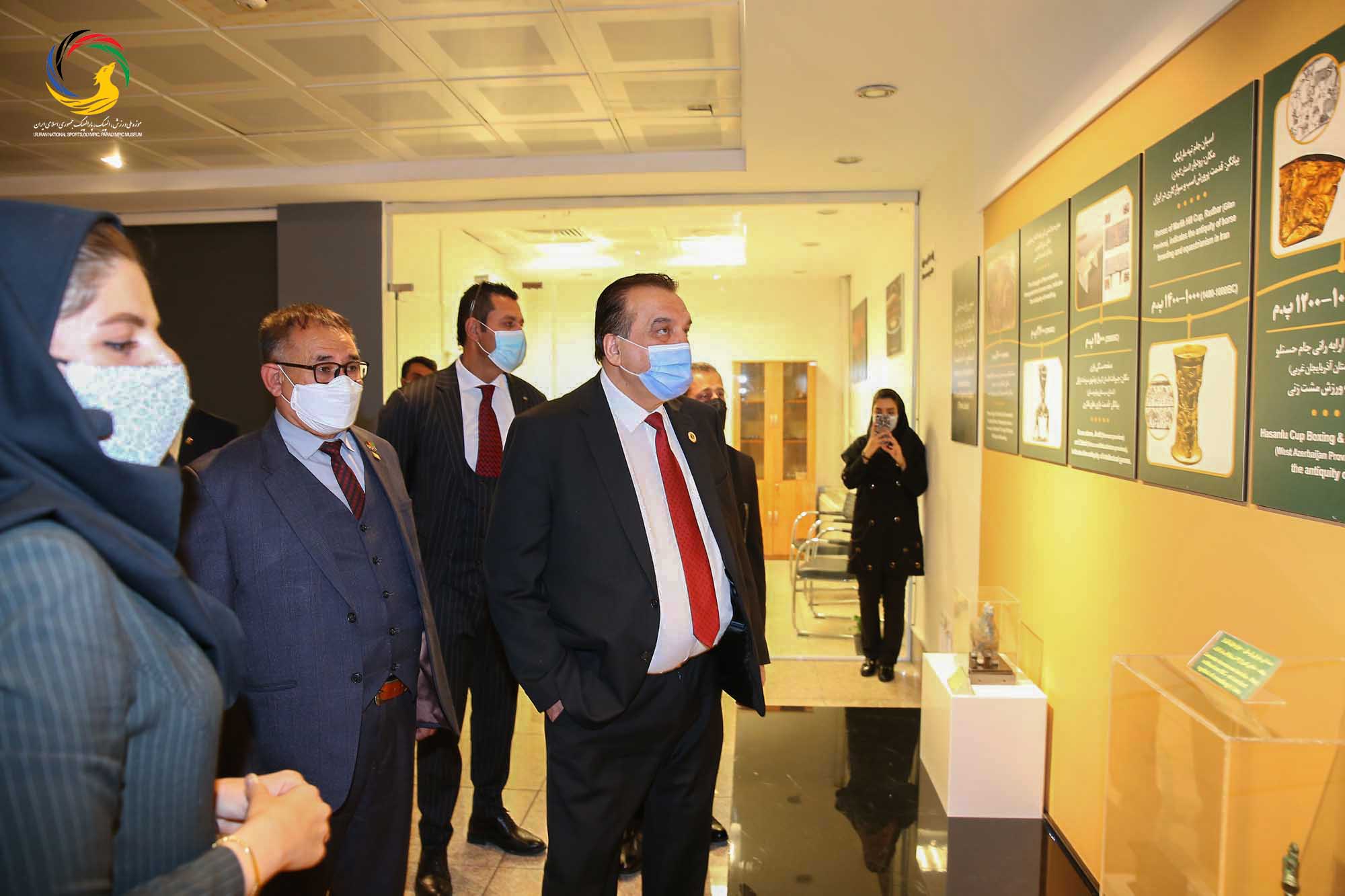 بازدید وزیر و رئیس کمیته ملی المپیک افغانستان و هیئت همراه از موزه ملی ورزش،المپیک،پارالمپیک
