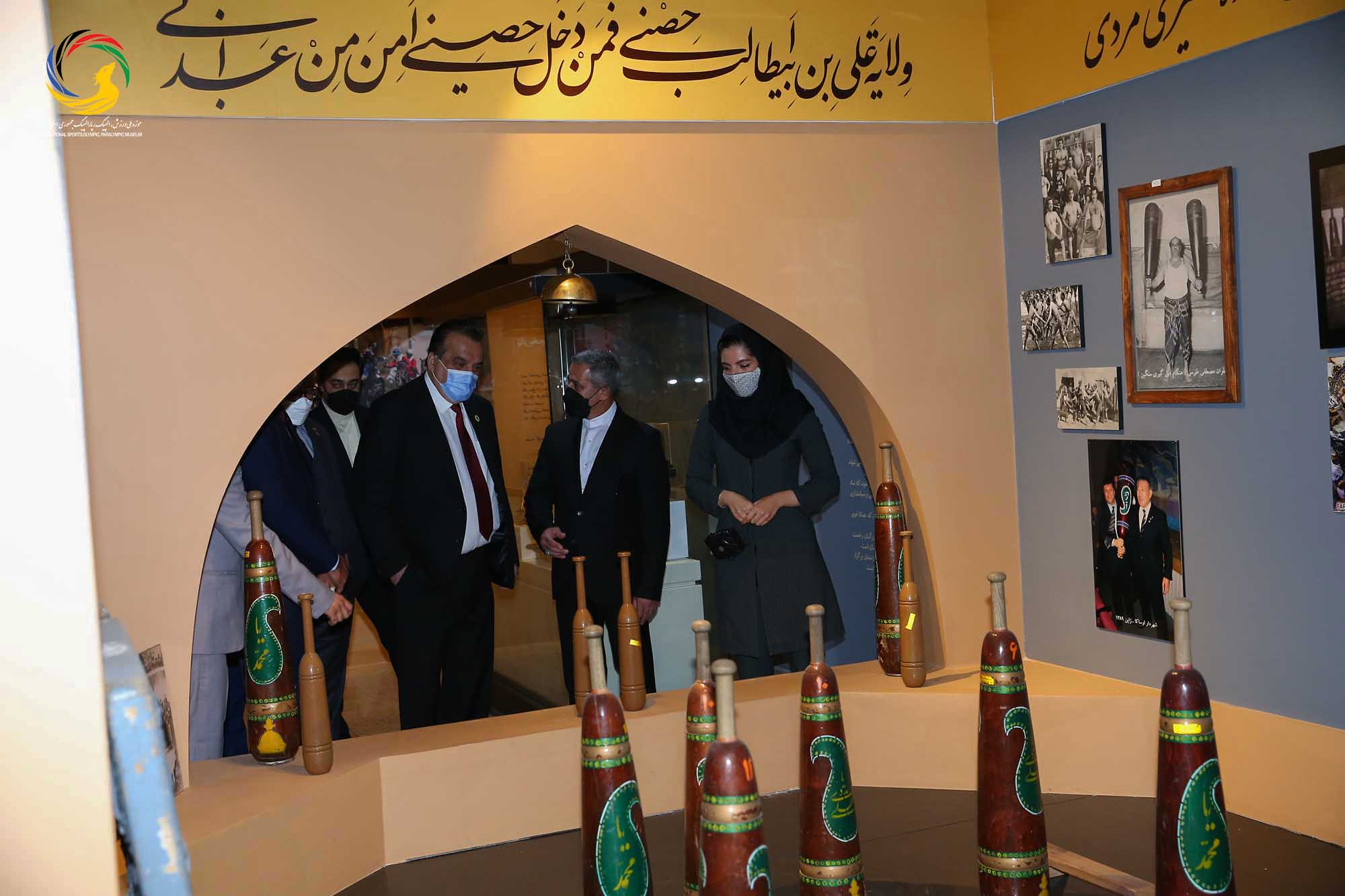 بازدید وزیر و رئیس کمیته ملی المپیک افغانستان و هیئت همراه از موزه ملی ورزش،المپیک،پارالمپیک