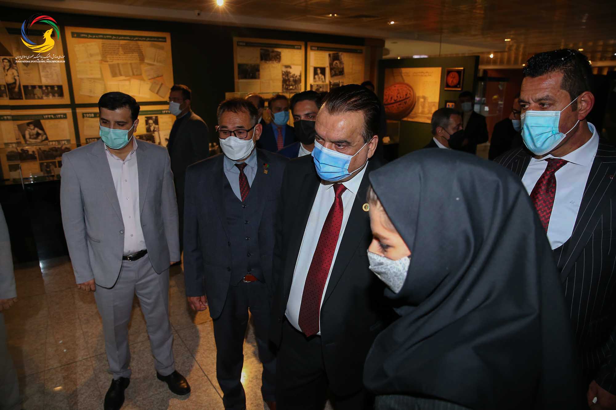 بازدید وزیر و رئیس کمیته ملی المپیک افغانستان و هیئت همراه از موزه ملی ورزش،المپیک،پارالمپیک