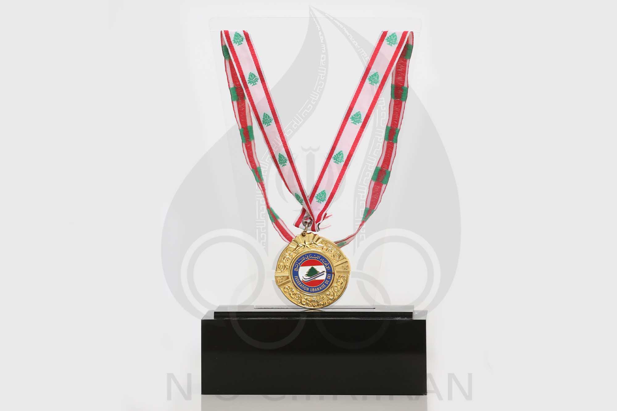 مدال طلا بیست و سومین  دوره بین المللی اسکی مارپیچ بزرگ 2013لبنان