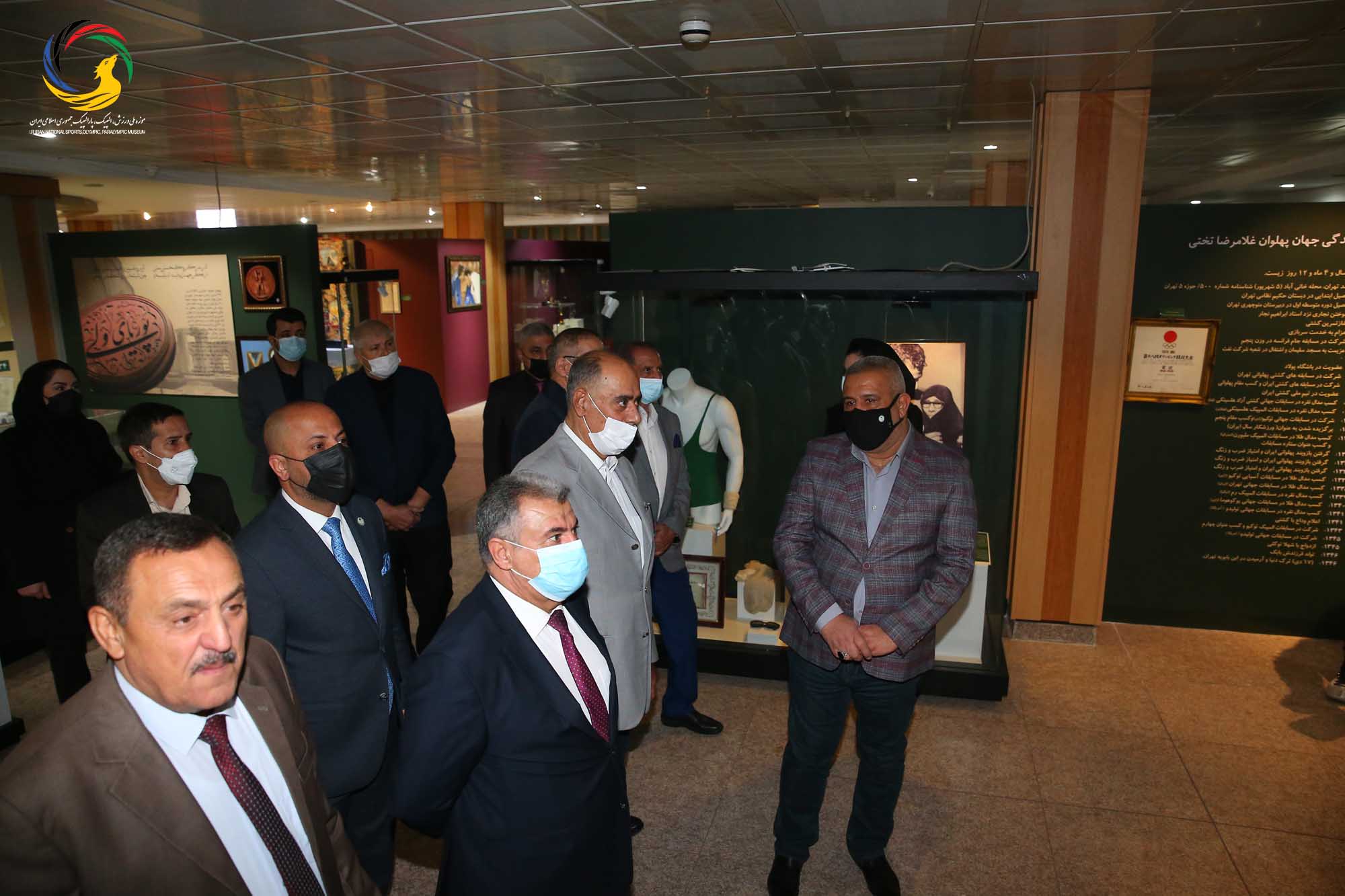 بازدید جمعی از روسای فدراسیون های ورزشی عراق از موزه ملی ورزش، المپیک، پارالمپیک