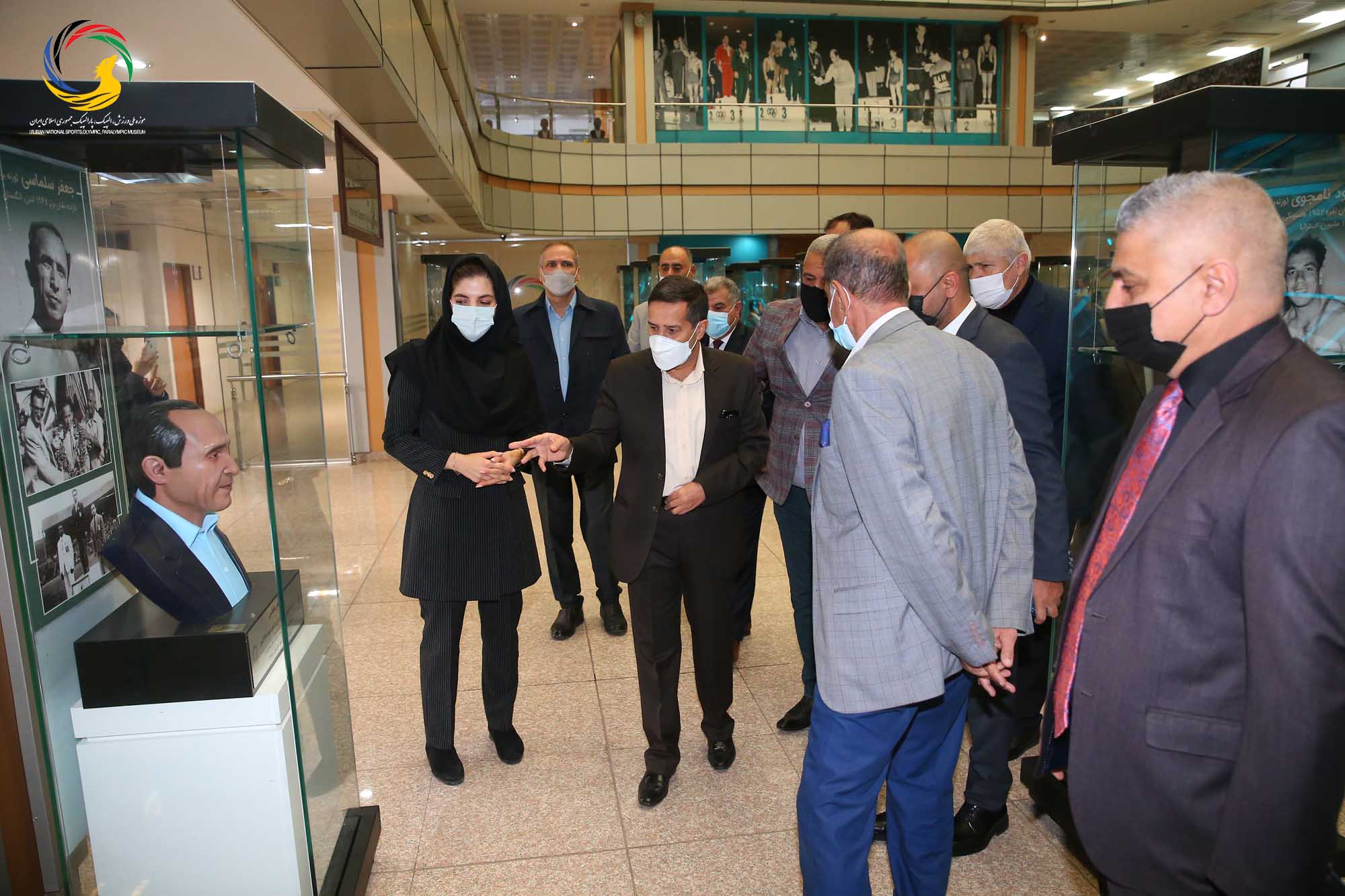 بازدید جمعی از روسای فدراسیون های ورزشی عراق از موزه ملی ورزش، المپیک، پارالمپیک