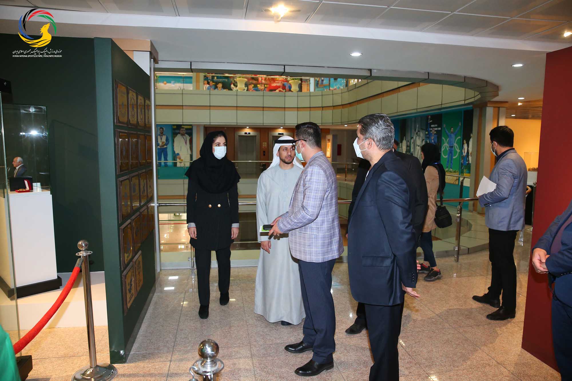 بازدید قیس عبدالله الظالعی رئیس اماراتی کنفدراسیون راگبی آسیا از موزه ملی ورزش، المپیک، پارالمپیک