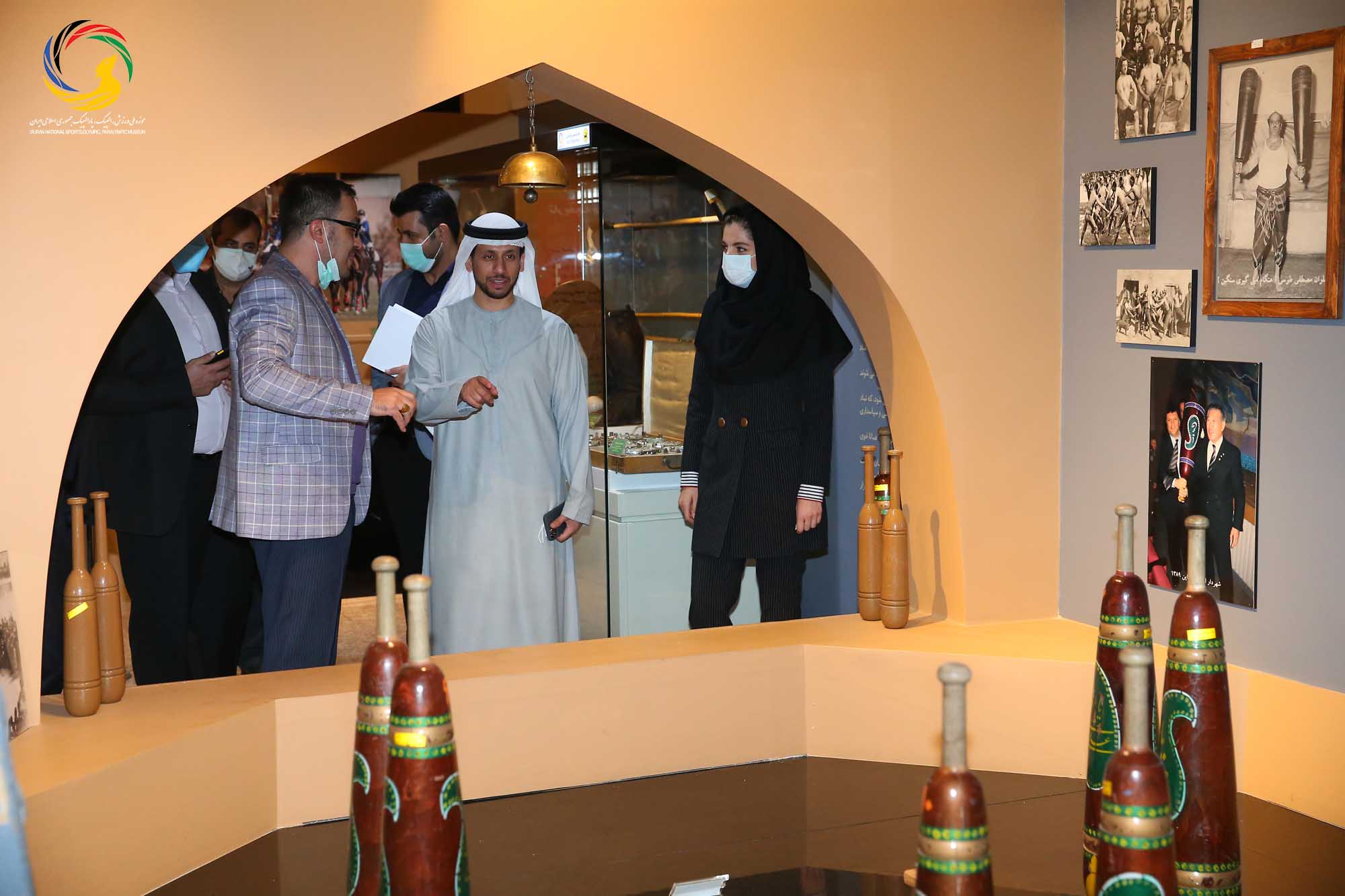 بازدید قیس عبدالله الظالعی رئیس اماراتی کنفدراسیون راگبی آسیا از موزه ملی ورزش، المپیک، پارالمپیک