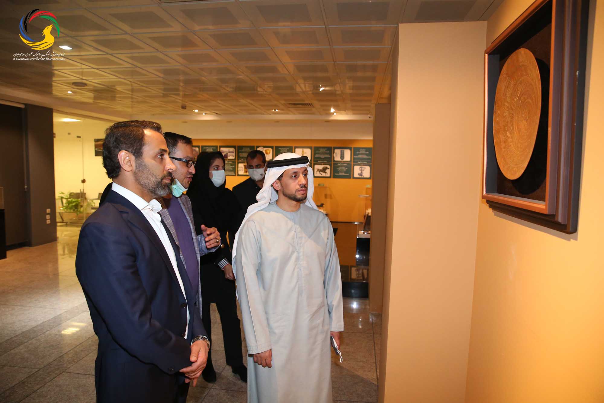 بازدید قیس عبدالله الظالعی رئیس اماراتی کنفدراسیون راگبی آسیا از موزه ملی ورزش، المپیک، پارالمپیک