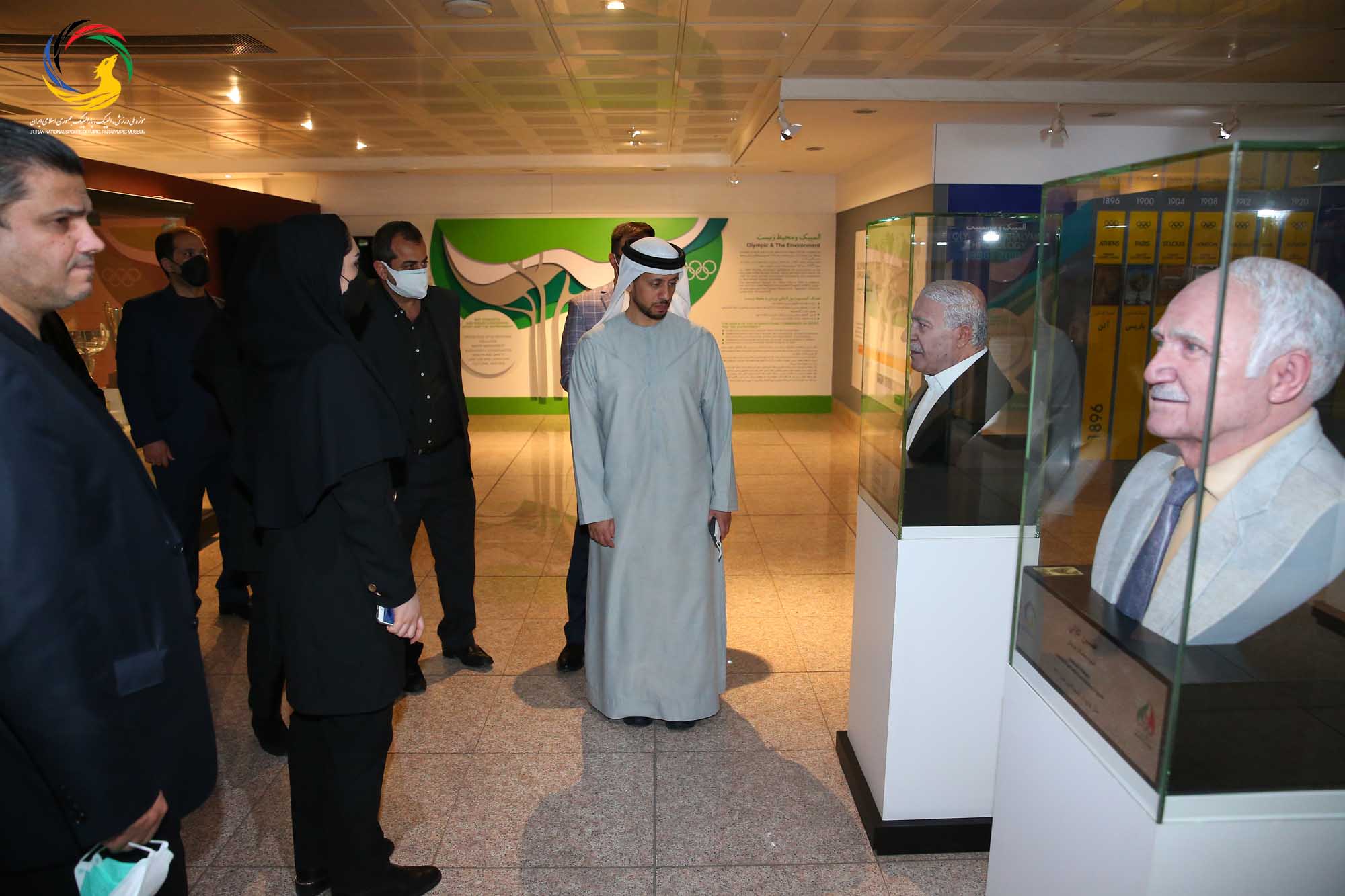 بازدید قیس عبدالله الظالعی رئیس اماراتی کنفدراسیون راگبی آسیا از موزه ملی ورزش، المپیک، پارالمپیک