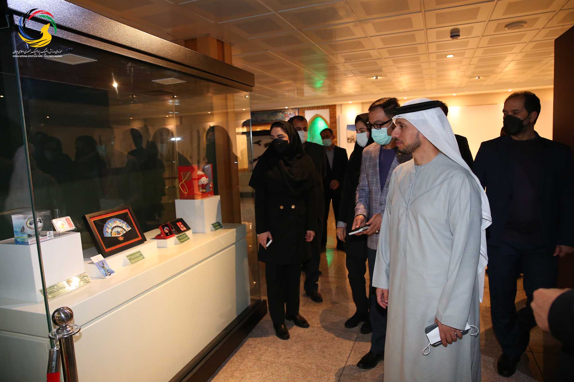 بازدید قیس عبدالله الظالعی رئیس اماراتی کنفدراسیون راگبی آسیا از موزه ملی ورزش، المپیک، پارالمپیک