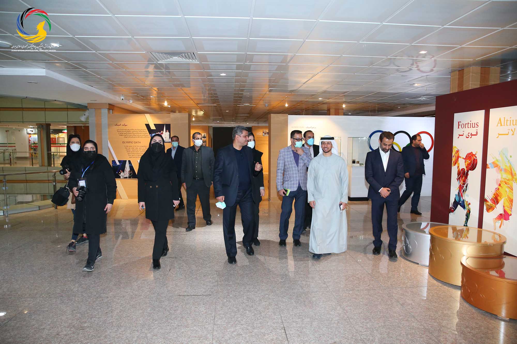 بازدید قیس عبدالله الظالعی رئیس اماراتی کنفدراسیون راگبی آسیا از موزه ملی ورزش، المپیک، پارالمپیک