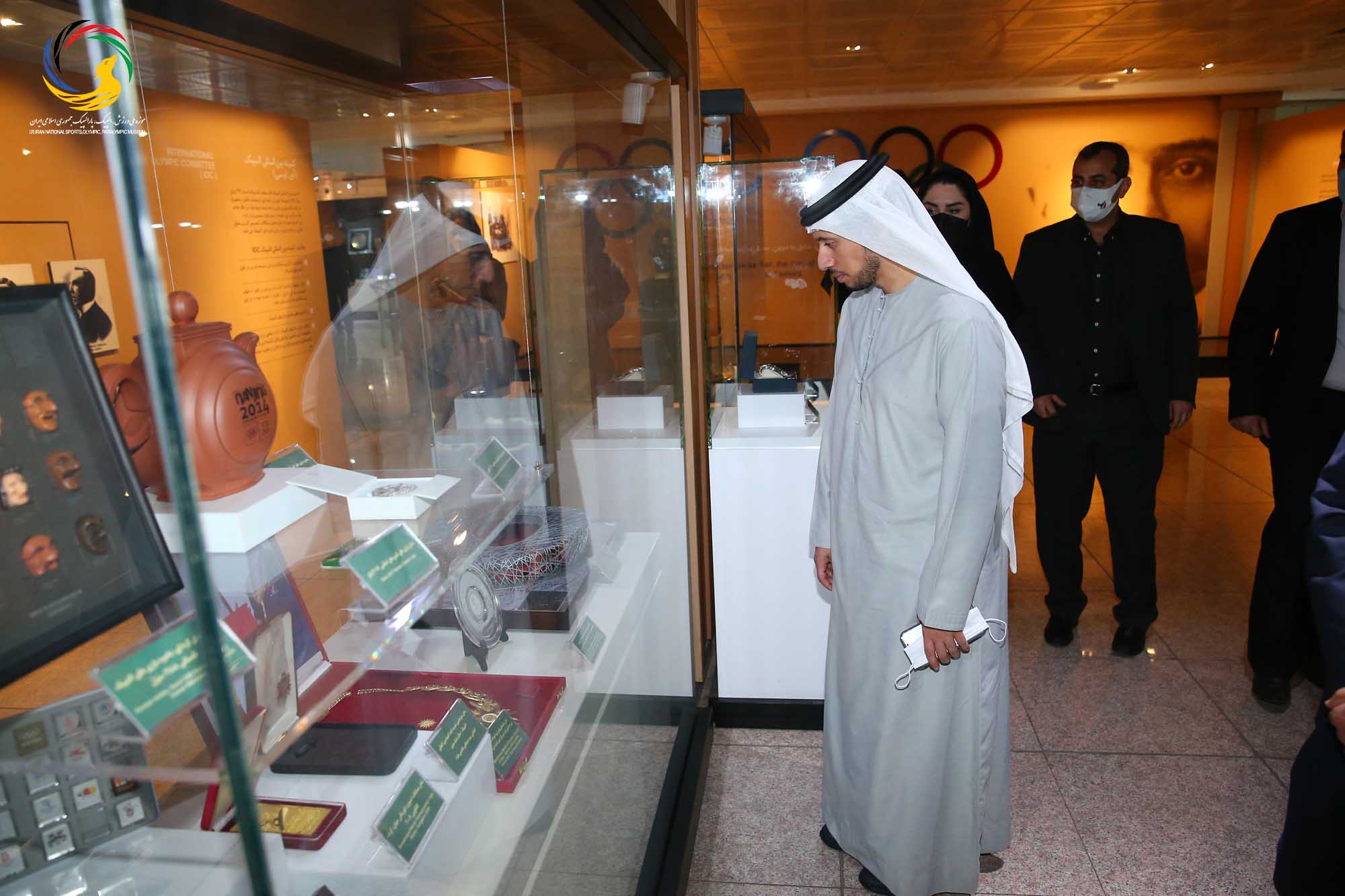 بازدید قیس عبدالله الظالعی رئیس اماراتی کنفدراسیون راگبی آسیا از موزه ملی ورزش، المپیک، پارالمپیک