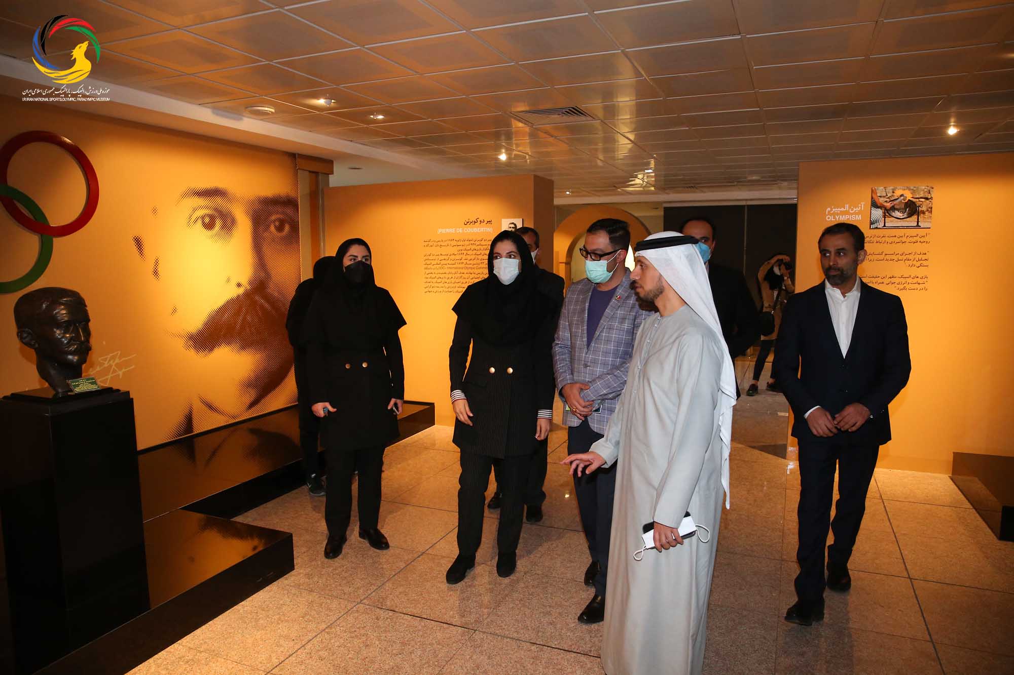بازدید قیس عبدالله الظالعی رئیس اماراتی کنفدراسیون راگبی آسیا از موزه ملی ورزش، المپیک، پارالمپیک