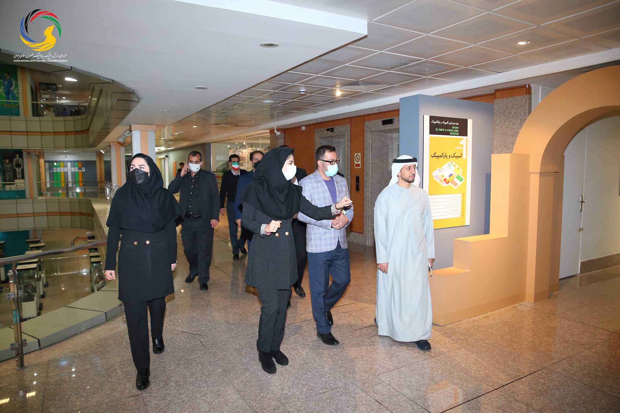 بازدید قیس عبدالله الظالعی رئیس اماراتی کنفدراسیون راگبی آسیا از موزه ملی ورزش، المپیک، پارالمپیک