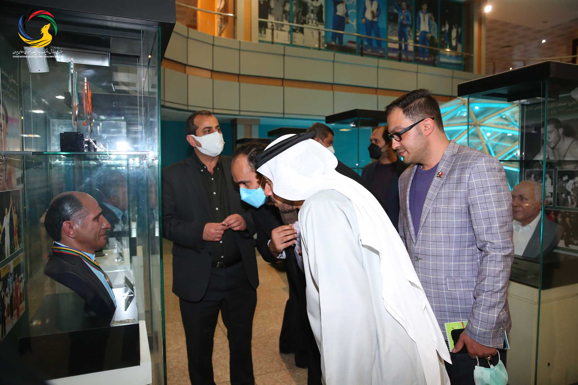 بازدید قیس عبدالله الظالعی رئیس اماراتی کنفدراسیون راگبی آسیا از موزه ملی ورزش، المپیک، پارالمپیک