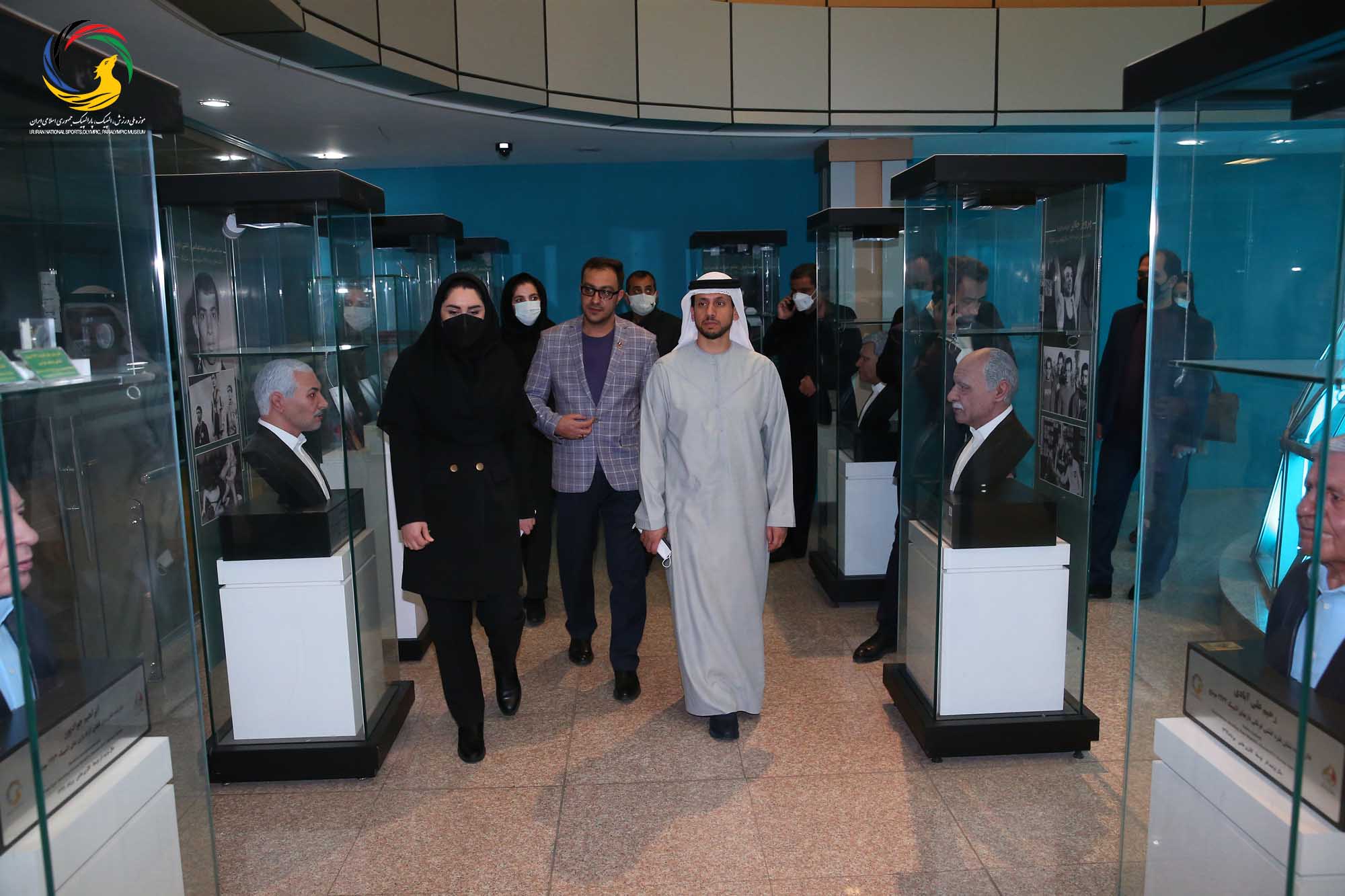 بازدید قیس عبدالله الظالعی رئیس اماراتی کنفدراسیون راگبی آسیا از موزه ملی ورزش، المپیک، پارالمپیک
