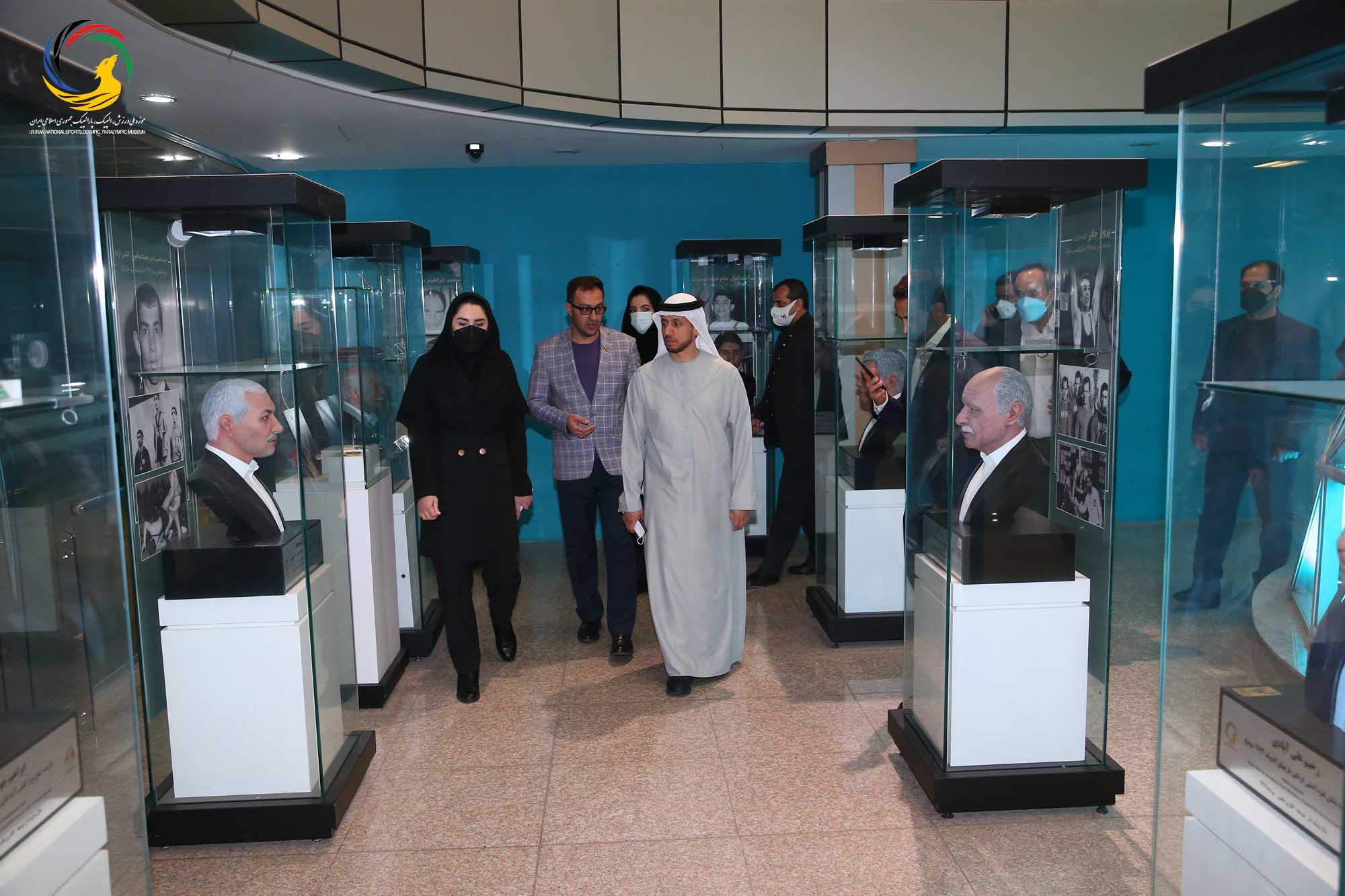 بازدید قیس عبدالله الظالعی رئیس اماراتی کنفدراسیون راگبی آسیا از موزه ملی ورزش، المپیک، پارالمپیک