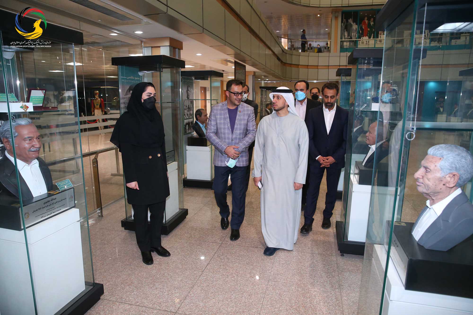 بازدید قیس عبدالله الظالعی رئیس اماراتی کنفدراسیون راگبی آسیا از موزه ملی ورزش، المپیک، پارالمپیک