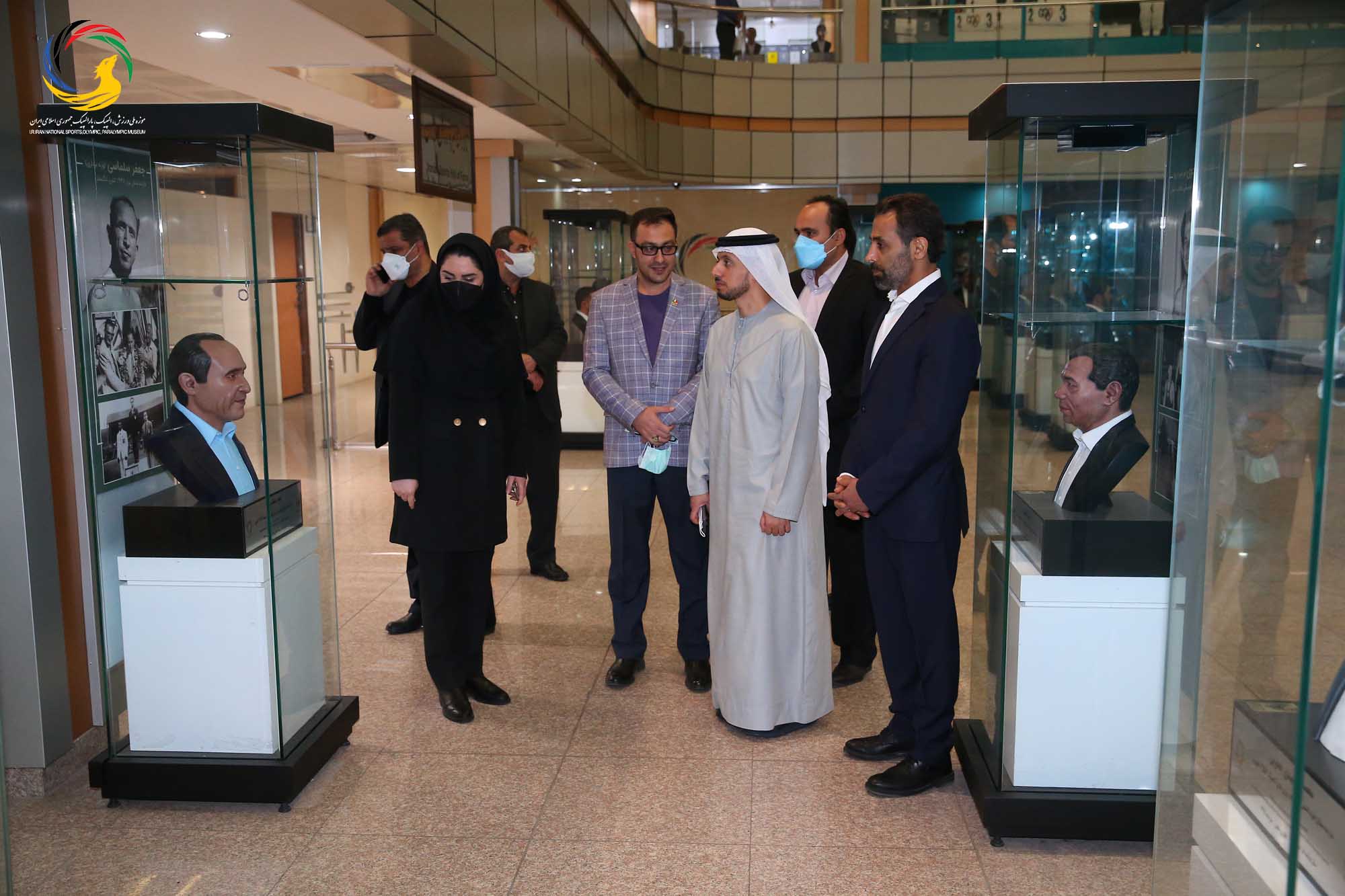بازدید قیس عبدالله الظالعی رئیس اماراتی کنفدراسیون راگبی آسیا از موزه ملی ورزش، المپیک، پارالمپیک