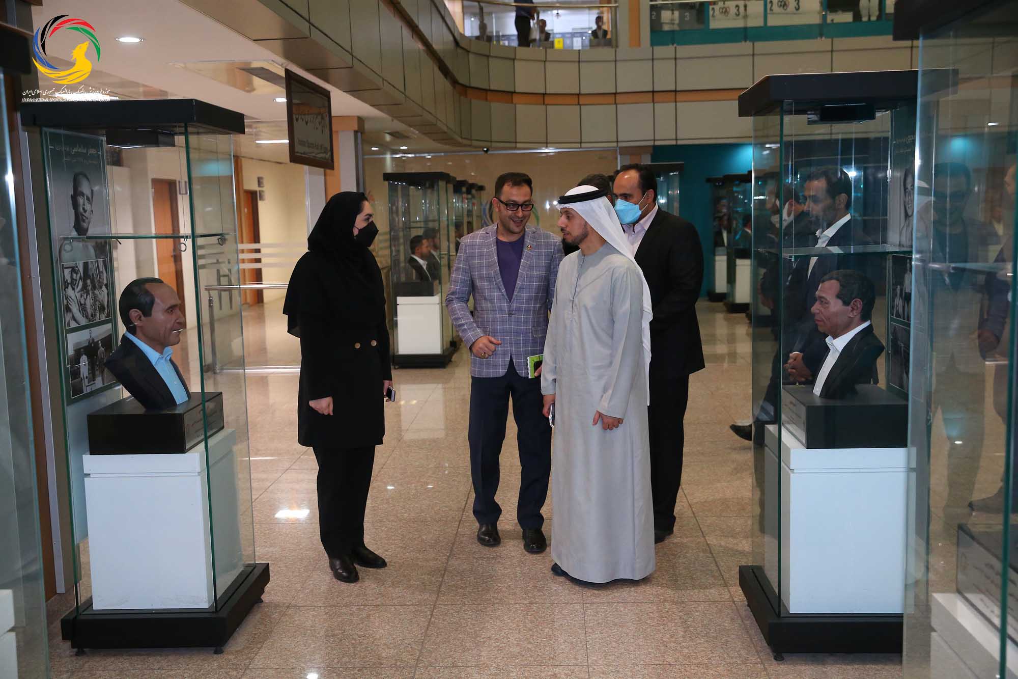 بازدید قیس عبدالله الظالعی رئیس اماراتی کنفدراسیون راگبی آسیا از موزه ملی ورزش، المپیک، پارالمپیک