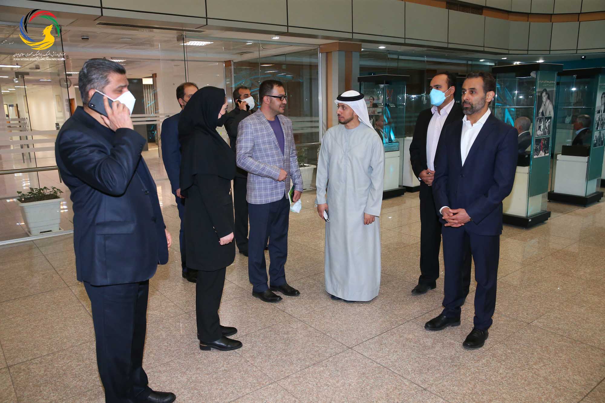 بازدید قیس عبدالله الظالعی رئیس اماراتی کنفدراسیون راگبی آسیا از موزه ملی ورزش، المپیک، پارالمپیک