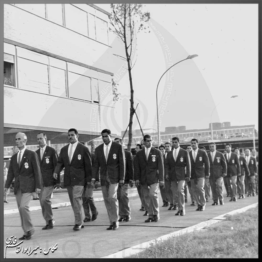 رژه کاروان ورزشی ایران در بازی‌های المپیک ۱۹۶۰ رم
