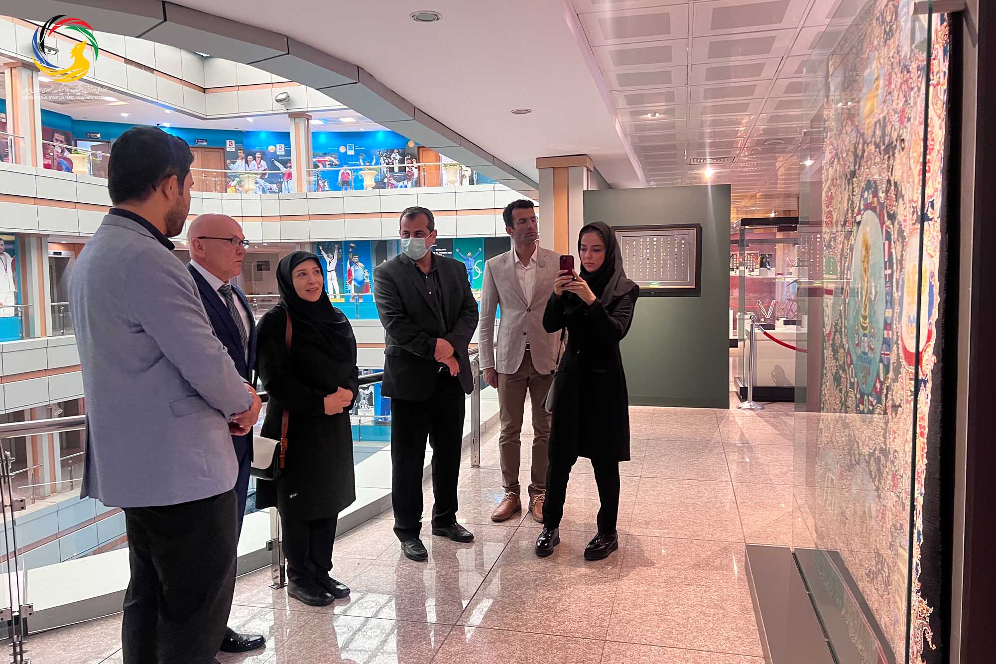 بازدید آندری نوویکوو مدرس جهانی پیلاتس و عضو کنفدراسیون پیلاتس از موزه ملی ورزش، المپیک، پارالمپیک