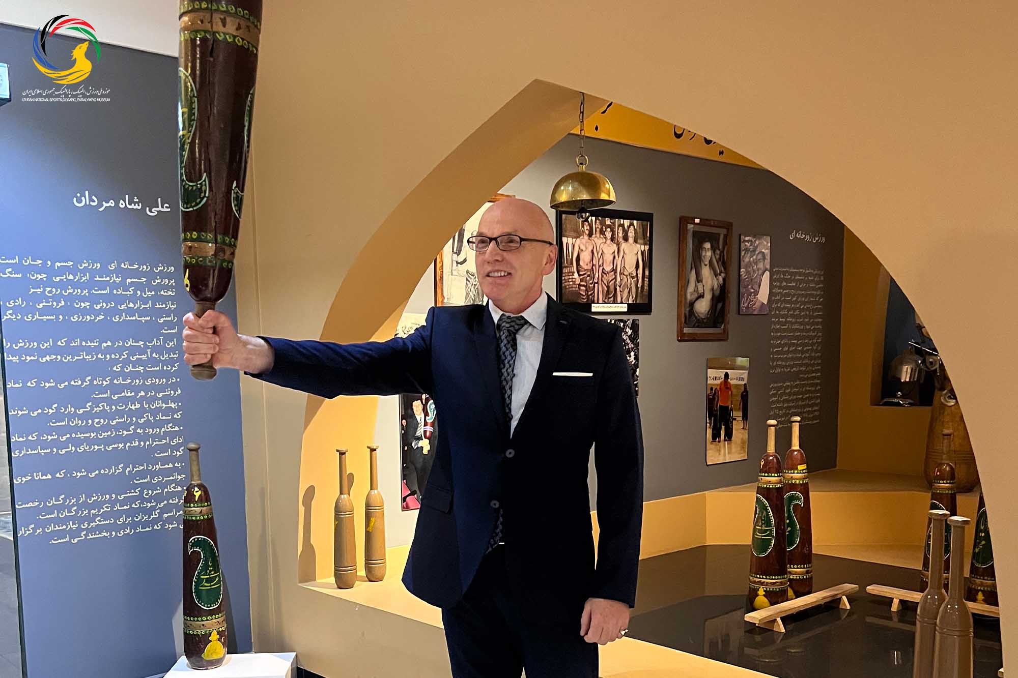 بازدید آندری نوویکوو مدرس جهانی پیلاتس و عضو کنفدراسیون پیلاتس از موزه ملی ورزش، المپیک، پارالمپیک