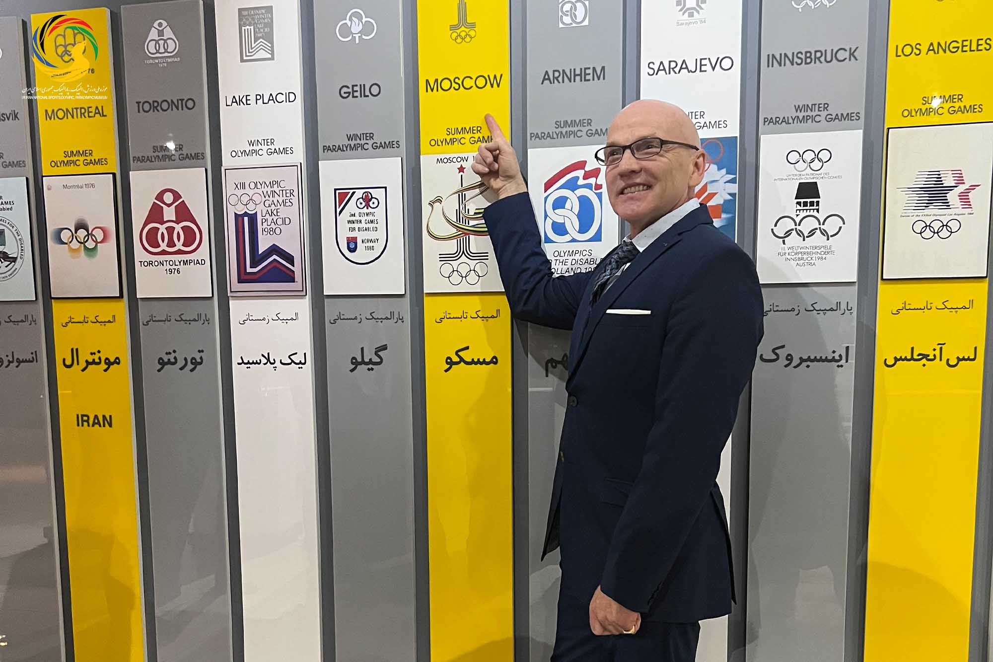 بازدید آندری نوویکوو مدرس جهانی پیلاتس و عضو کنفدراسیون پیلاتس از موزه ملی ورزش، المپیک، پارالمپیک