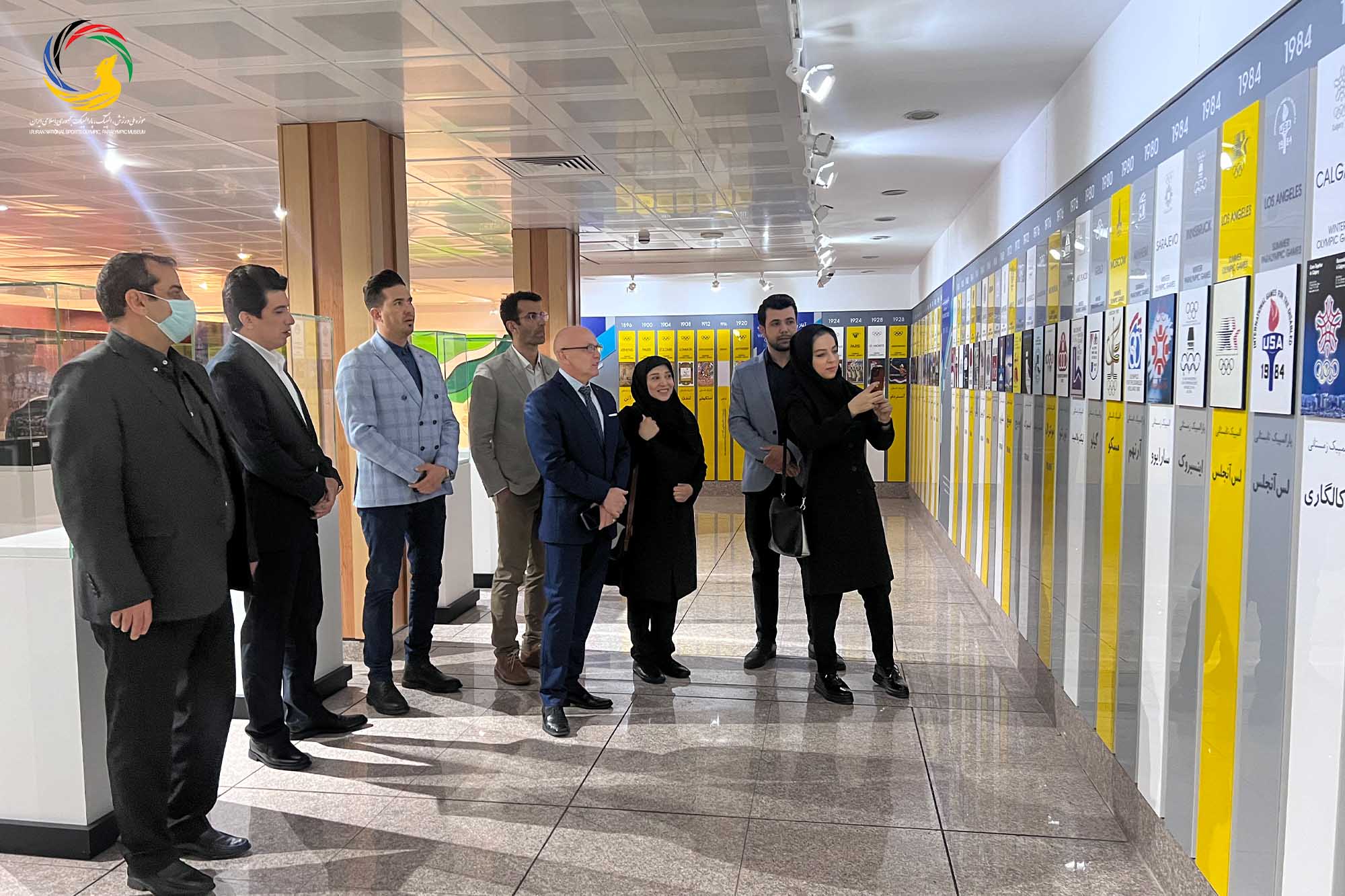 بازدید آندری نوویکوو مدرس جهانی پیلاتس و عضو کنفدراسیون پیلاتس از موزه ملی ورزش، المپیک، پارالمپیک