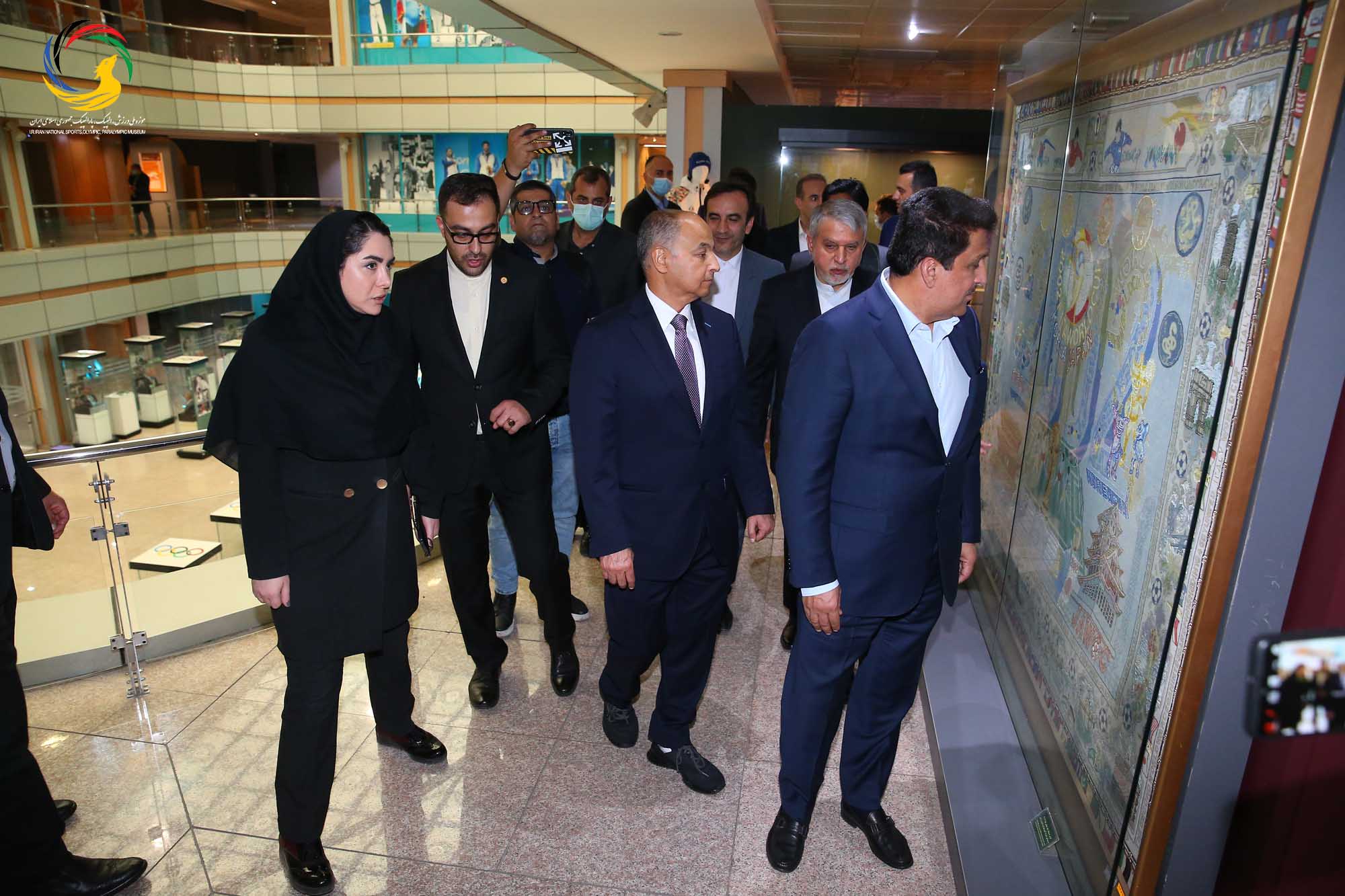 بازدید حسین المسلم مدیر کل شورای المپیک آسیا و رئیس فدراسیون بین المللی شنا از موزه ملی ورزش، المپیک، پارالمپیک