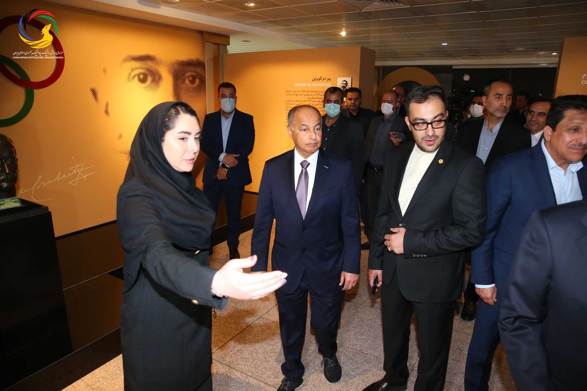 بازدید حسین المسلم مدیر کل شورای المپیک آسیا و رئیس فدراسیون بین المللی شنا از موزه ملی ورزش، المپیک، پارالمپیک